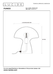 Настольная лампа Lucide Fungo 10514/01/53