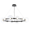 Подвесная люстра Crystal Lux BOSQUE SP12 BLACK/TRANSPARENT