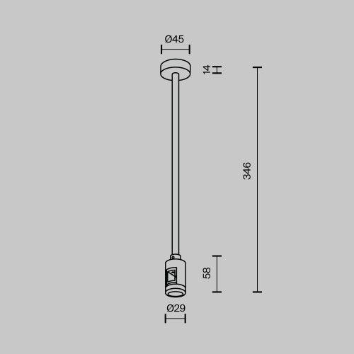 Крепление потолочное с вводом питания Maytoni Flarity TRA158C-B1-PT