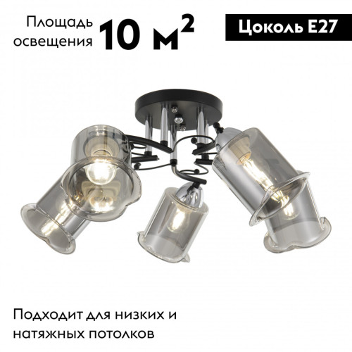 Потолочная люстра Arte Milano Amalfi 323219/5 CR+BK