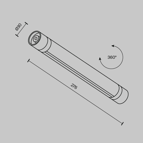 Шинопровод накладной/подвесной Maytoni Shelf CA012-TRX-300-B