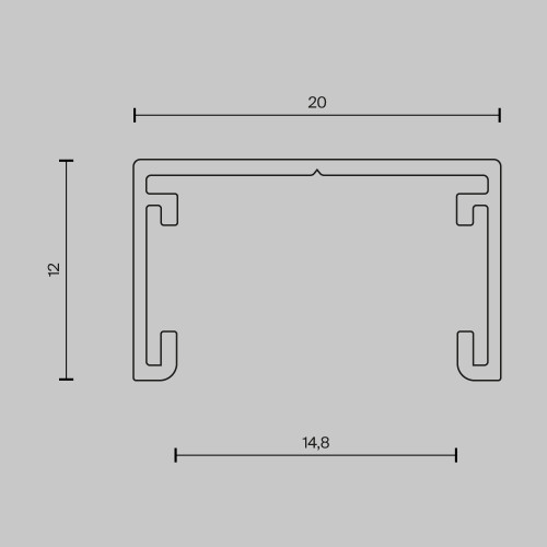 Шинопровод накладной Maytoni Busbar trunkings Basity TRX172-112B