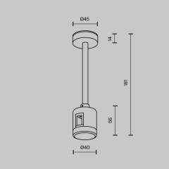 Крепление потолочное с прямым коннектором питания Maytoni Flarity TRA156C-IPCL1-BS