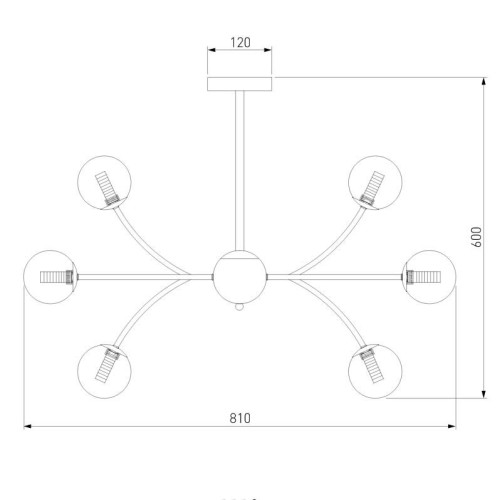 Люстра на штанге Eurosvet Astro 30179 матовое золото