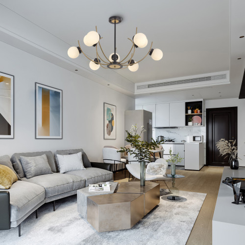 Люстра на штанге Arte Milano Neapolis 276169/9 BK/GD