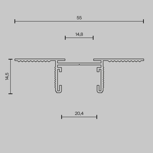 Шинопровод встраиваемый Maytoni Busbar trunkings Basity TRX172-123B
