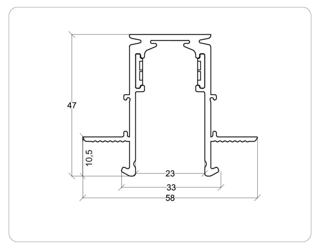 Шинопровод встраиваемый под ГКЛ 9,5мм Ambrella Light Magnetic Standard GL3338-9.5