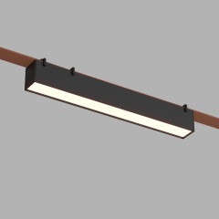 Трековый однофазный светильник Denkirs Belty linear DK5674-BK