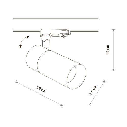 Трековый трехфазный светильник Nowodvorski Ctls Tinos Led Black 10401