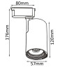 Трековый светильник Crystal Lux CLT 0.31 007 CLT 0.31 007 10W BL