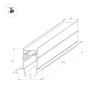 Шинопровод встраиваемый Arlight Mag-Track-4560-FDW-3000 034680