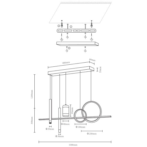 Подвесная люстра Velante 431-306-06