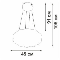 Подвесная люстра Vitaluce V2112DT-0/1S