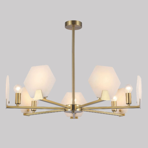 Люстра на штанге Eurosvet Marble 60158/7 латунь Smart a065050