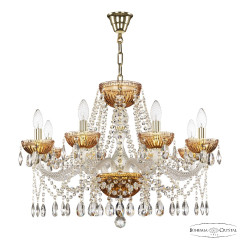 Подвесная люстра Bohemia Ivele Crystal 5413/8/240 G Amber/M-1G