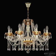 Подвесная люстра Bohemia Ivele Crystal 5413/8/240 G Amber/M-1G