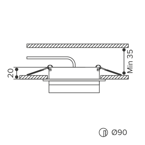 Встраиваемый светильник Wolta Luce WDL-GX53/06W-S