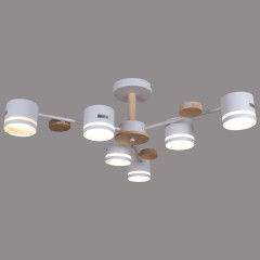 Люстра на штанге Reluce 68730-0.3-06 GX53 WH+WOOD