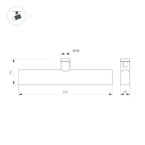 Трековый светильники Arlight ART-APRIORI-FLAT-L500-15W Day4000 044907