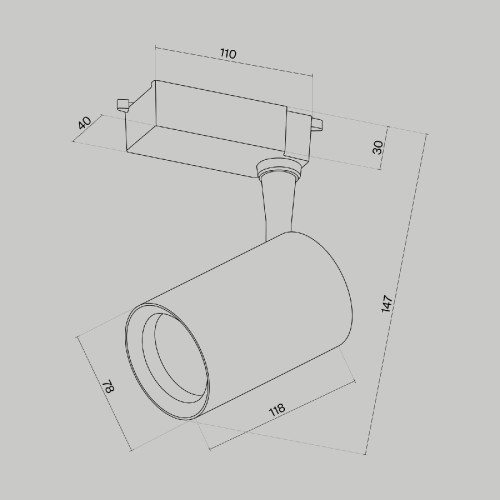 Трековый светильник Maytoni Technical Vuoro TR003-1-10W3K-M-W