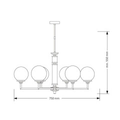 Подвесная люстра Kutek Mood Artu Glass ART-ZW-3 (N) G