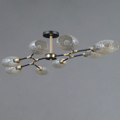 Люстра на штанге Illumico IL0272-8CSQ-25 BK AB TRENTO