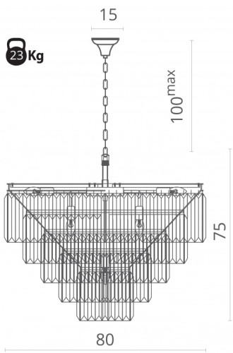 Потолочная люстра Divinare Nova 3005/23 SP-18