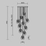 Каскадная люстра Maytoni Biology MOD367PL-L30BBSK