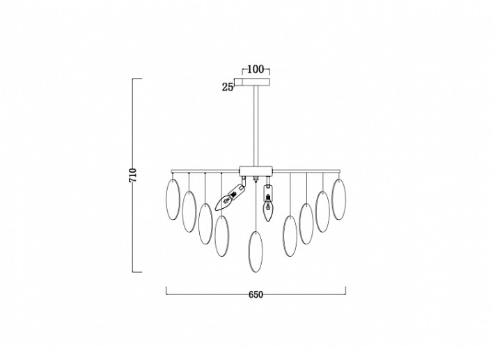 Люстра на штанге Freya Porto FR5104PL-06N