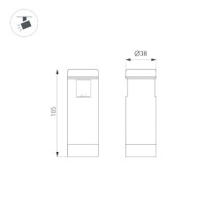 Трековый светильники Arlight ART-APRIORI-SPOT-R40-8W Warm3000 039297