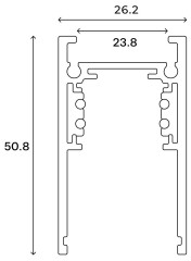 Шинопровод трехфазный накладной с заглушками Hesby Lighting ElDeko HSBL_0170
