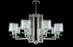 Подвесная люстра Crystal Lux Nicolas NICOLAS SP-PL8 NICKEL/WHITE