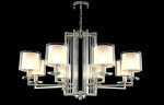 Подвесная люстра Crystal Lux Nicolas NICOLAS SP-PL8 NICKEL/WHITE