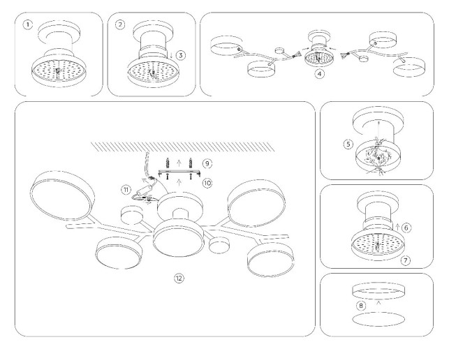 Потолочная люстра Ambrella Light Comfort LineTech FL4834