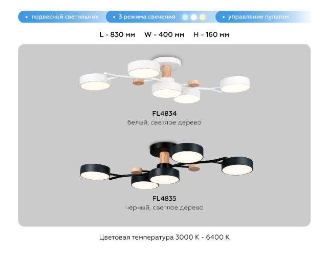 Потолочная люстра Ambrella Light Comfort LineTech FL4834