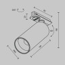 Трековый однофазный светильник Maytoni Focus Led TR021-1-12W3K-W-BBS