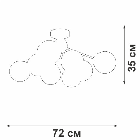 Потолочная люстра Vitaluce V3772-8/8PL