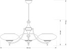 Люстра на штанге Kutek San Marino Shade SAN-ZW-3(P)CR