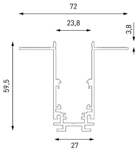 Шинопровод встраиваемый Lumker SY-LINK-20T2-2.5-BL 019296
