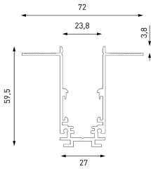 Шинопровод встраиваемый Lumker SY-LINK-20T2-2.5-BL 019296