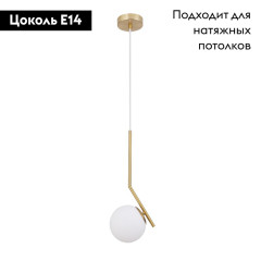 Подвесной светильник Arte Lamp Bolla-Unica A1924SP-1AB