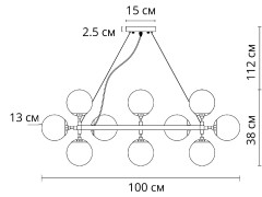 Подвесная люстра Arte Lamp Bolla A1664SP-25GO