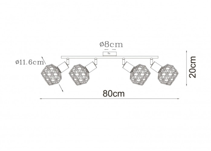 Спот Arte Lamp A6141PL-4WH
