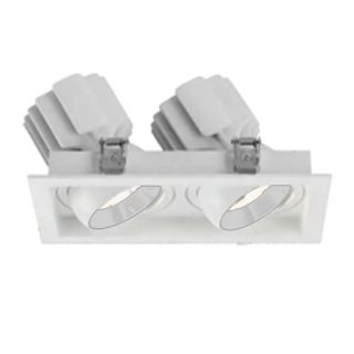 Встраиваемый карданный светильник Arlight MS-VORTEX-BUILT-S250x140-2x30W Warm3000 (WH-WH, 17 deg, 230V) (IP20 Металл) 057767