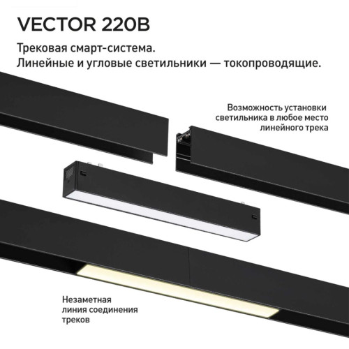 Трековый светильник с переключателем цветовой темперетуры Novotech Port Vector 359932