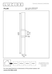 Уличный настенный светильник Lucide Pilar 63800/02/30