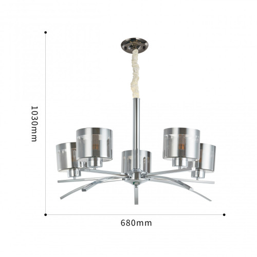 Подвесная люстра Arte Milano Neapolis 278207/5 Ni