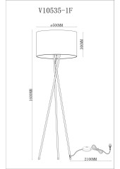 Торшер Moderli Palma V11597-1F