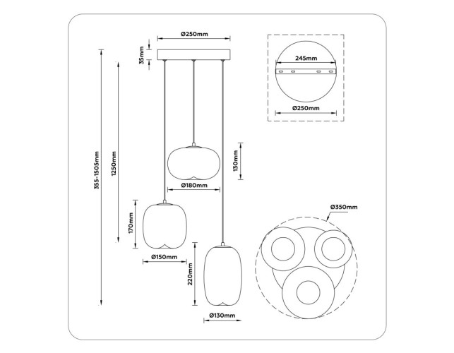 Подвесной светильник Ambrella Light High Light Modern LH11099