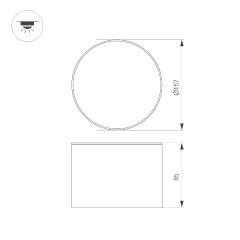 Накладной светильник Arlight SP-CYLINDO-R160-18W Day4000 (WH, 110 deg, 230V) 041247